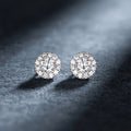 Aura – Classic Halo Round Diamond Earring
